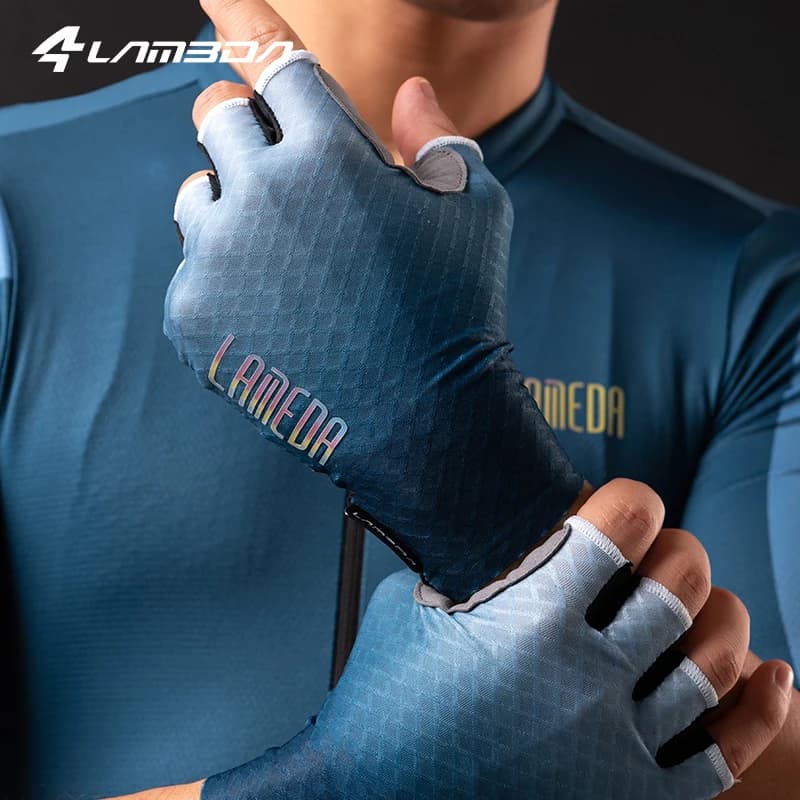 LAMEDA Cycling Gloves Mezze dita Summer Cycling Gloves MTB Shock Absorption Gym Sports Gloves for Mountain Bike Accessories