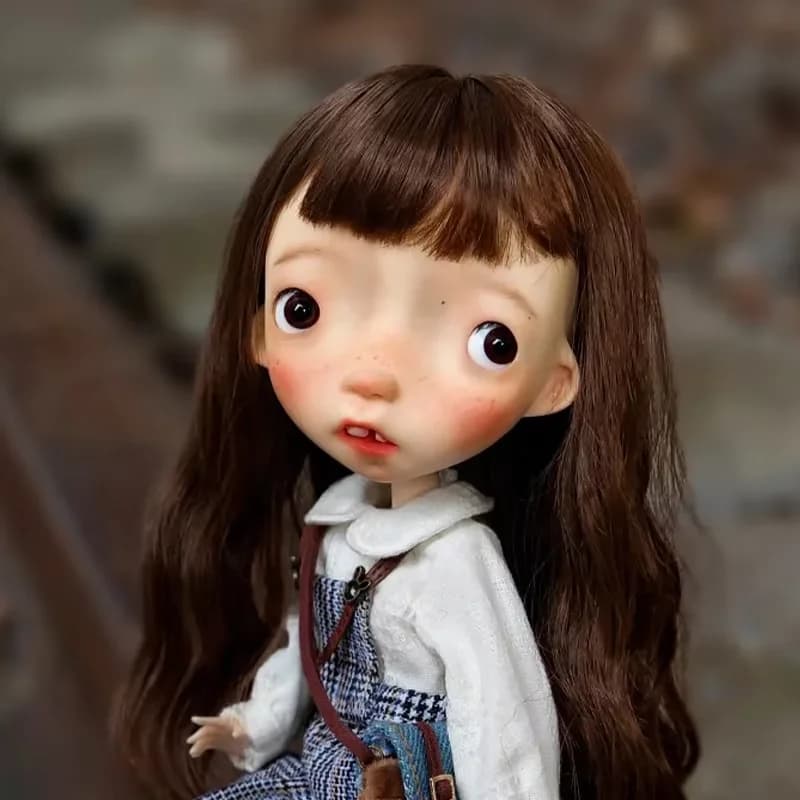 New 1/6 25cm Bucktooth Girl Black Sd BJD Doll Large Material of Doll FAI FROM TE Premium Resin Toy For Kids Girl Free Shipping From Stock