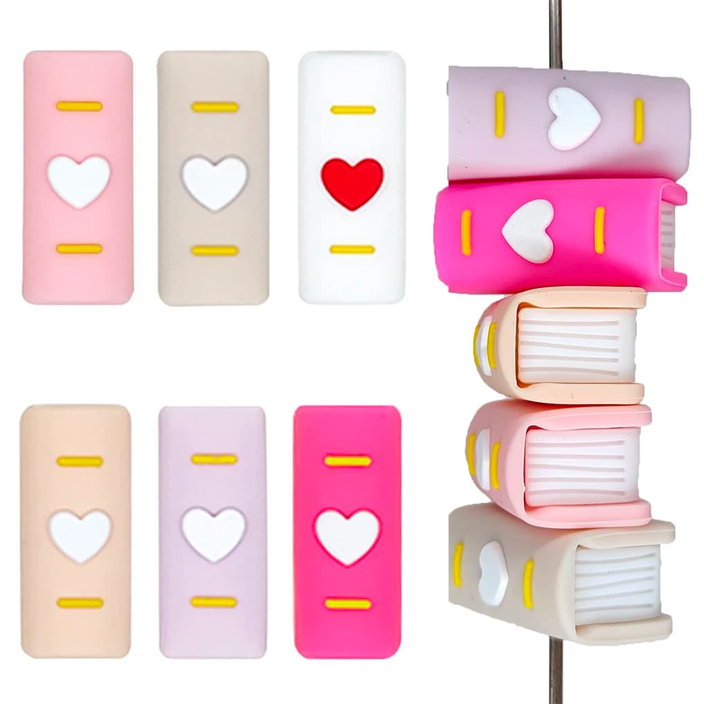Ornamento portachiavi con perline focale in silicone a forma di libro 3D da 10 pezzi per la creazione di gioielli con penna per perline fai-da-te