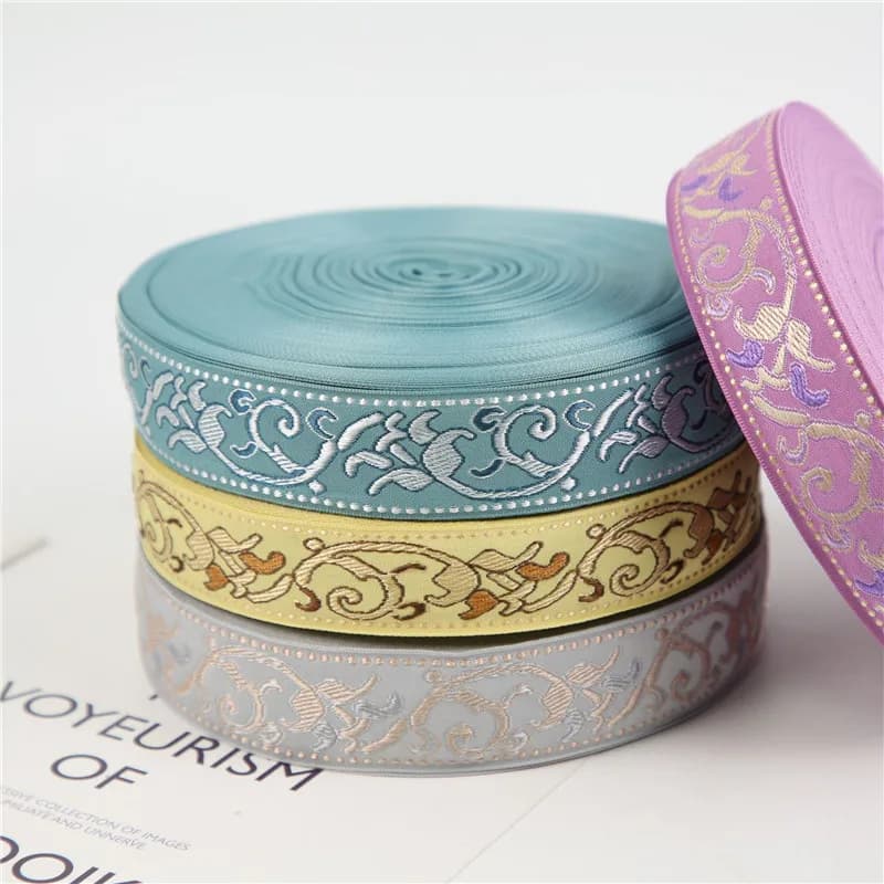 Nastro Jacquard etnico classico Vintage da 35mm 5 yarde o 50 yarde