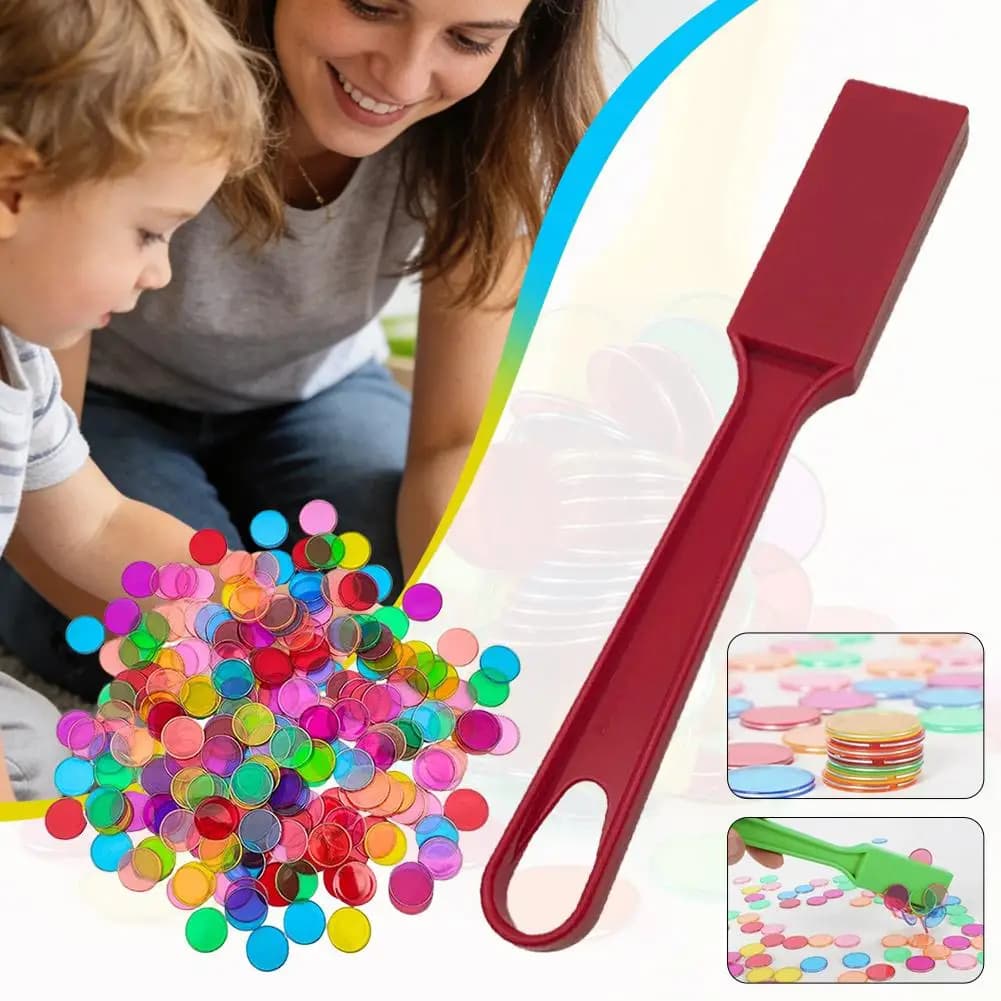 Chip Magnetici Montessori per Gioco Bingo, Gioco Educativo per Contare e Ordinare i Colori, Ausili Didattici Scientifici per Bambini