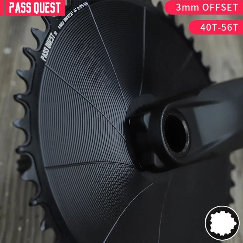 PASS QUEST Corona per ghiaia/bici da strada - Accessorio per ciclismo con ruota dentata per bicicletta larga e stretta da 3 mm 40-56T