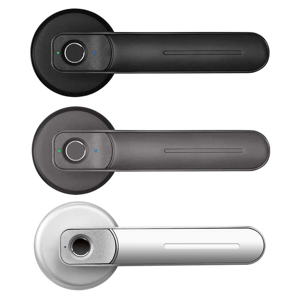 Fingerprint Door Lock Handle Smart Electric Biometric Entry with 2 Keys