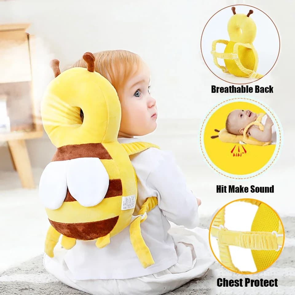 Protezione per la testa e la schiena Cuscino per proteggere il bambino Impara a camminare Copricapo Prevenire l'erimento del cuscinetto di sicurezza Cuscini per bambini con api dei cartoni animati autunnali