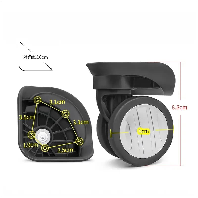 WJ216/218 Delsey Luggage Replacement Wheels Luggage Repair Kit Universal Swivel Wheels