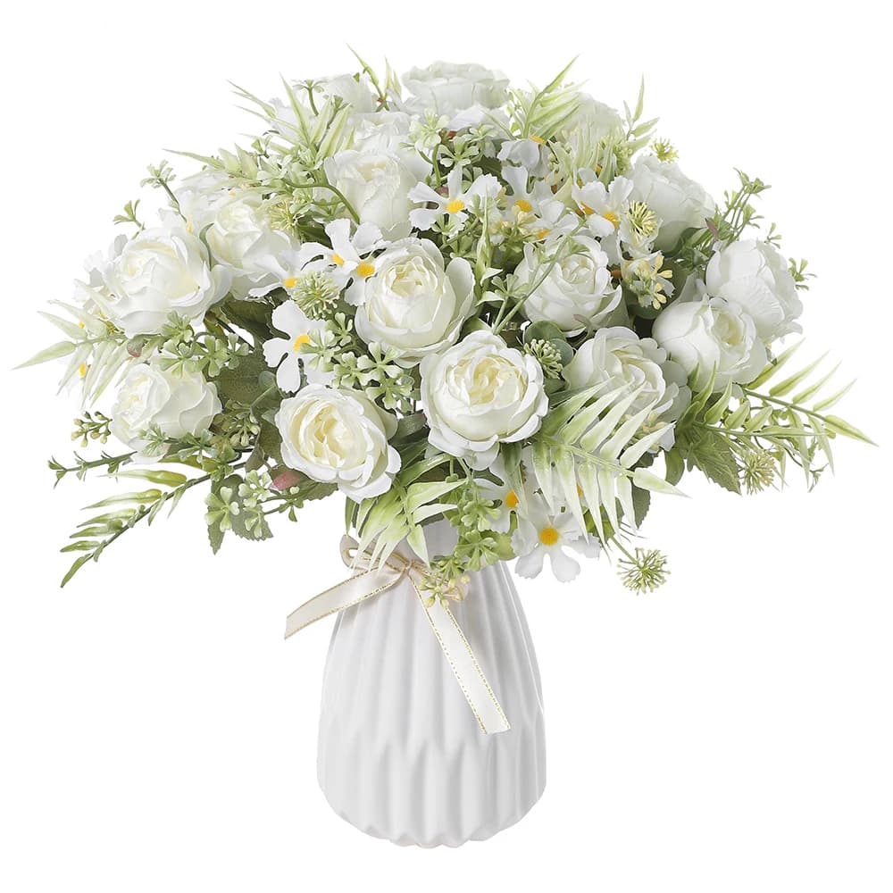 1/3/5 pieces peony artificial flowers home decoration pot plants diy bouquet wedding decoration garland flowers accessories