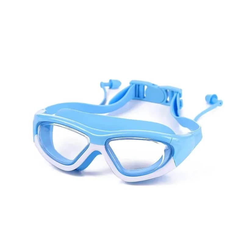 Swimming glasses Waterproof and high definition anti-fog glasses, comfortable glasses Silicone ear plugs for children