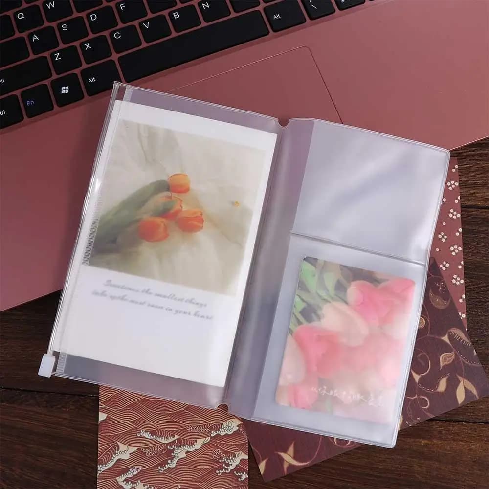 Porta Passaporto e Carte, Borsa Portaoggetti per Notebook, Agenda, Porta Carte, Borsa con Cerniera in PVC