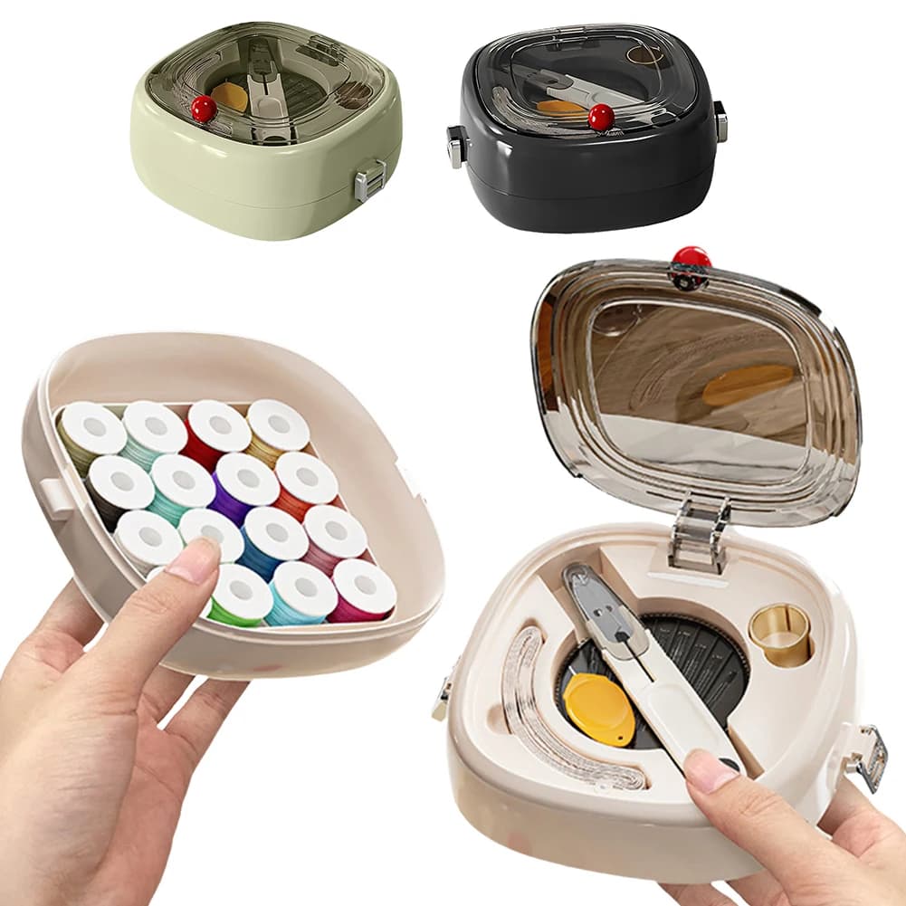 Kit di Cucito Magnetico Multifunzionale, Set Fai-da-Te con Aghi, Fili, Infilacuci e Forbici, Regalo per Amici
