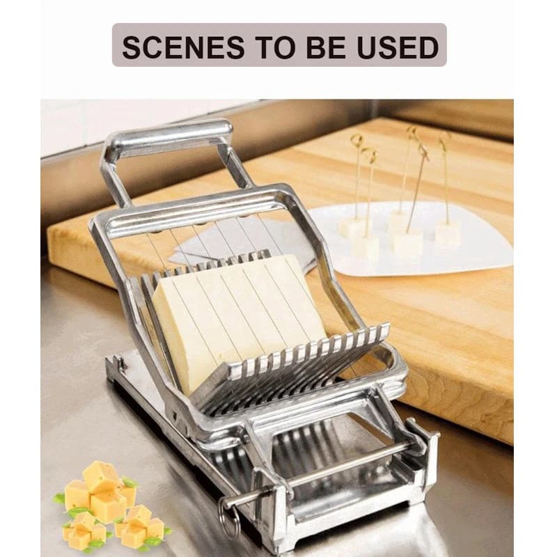 Affettatrice Manuale LXT in Acciaio Inox per Formaggio, Prosciutto, Pane e Toast, con Filo da 10mm/20mm