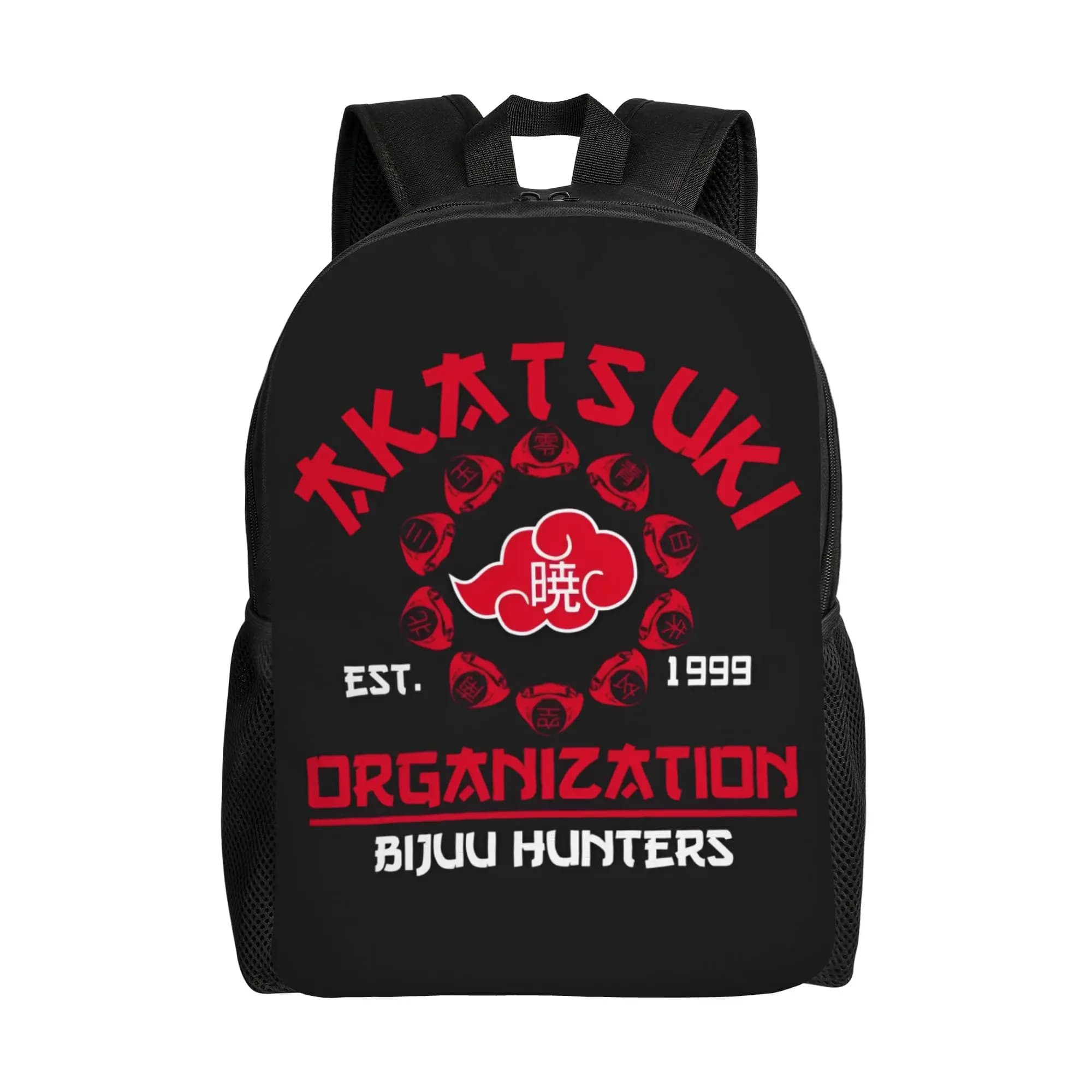 Personalized N-Narutoes Akatsukis Backpack Women Men Basic Bookbag for School College Anime Bags