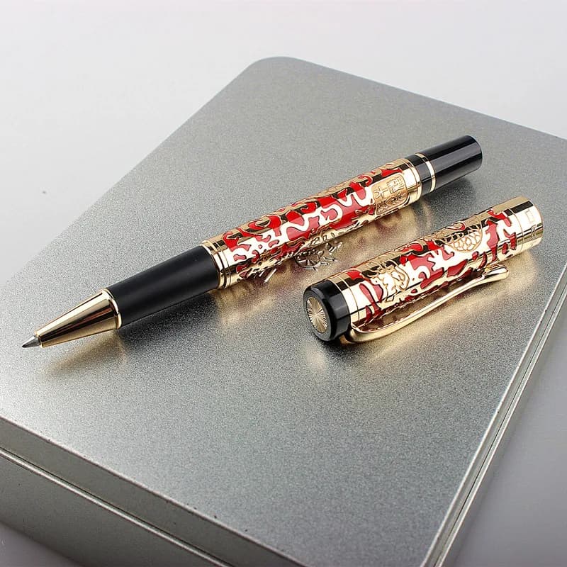 Penna roller Jinhao 5000 Dragon con ricarica avanzata penna regalo per scrittura artigianale per ufficio aziendale uomo donna penne gel metalliche