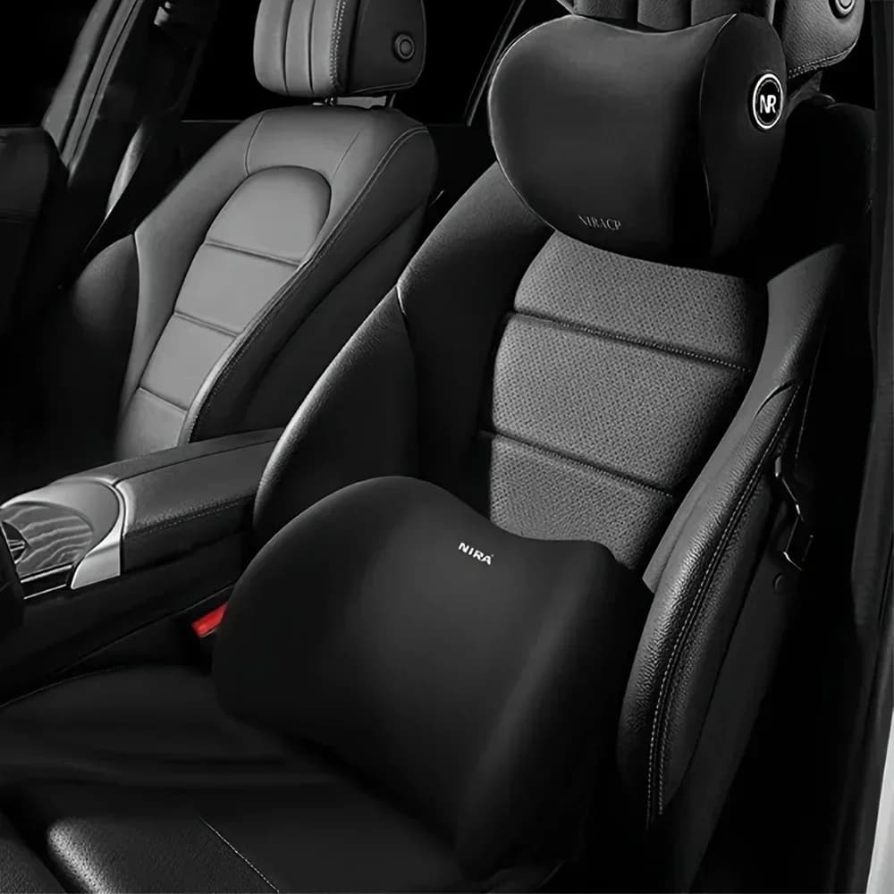 Cuscino per il Collo in Memory Foam per Auto, Supporto Lombare Protettivo, Cuscino Traspirante per Poggiatesta Auto, Allevia lo Stress, Accessori per Sedile Auto