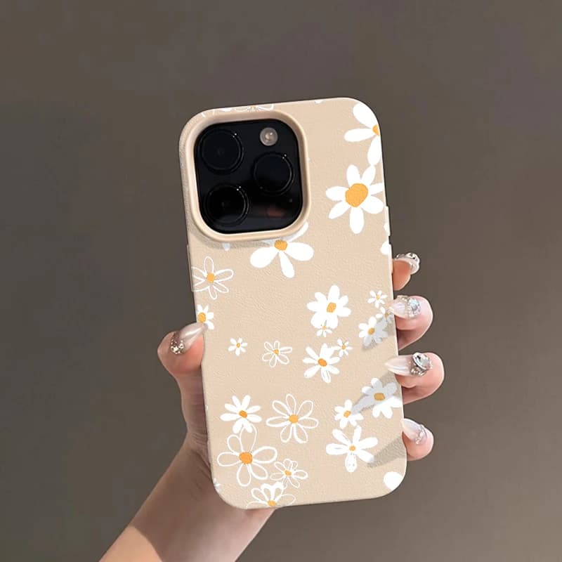 Custodia per telefono moda fiore margherita romantica per iPhone 17 Air 16 15 13 11 14 12 Plus Pro Max XR XS Custodia in TPU antiurto anticaduta