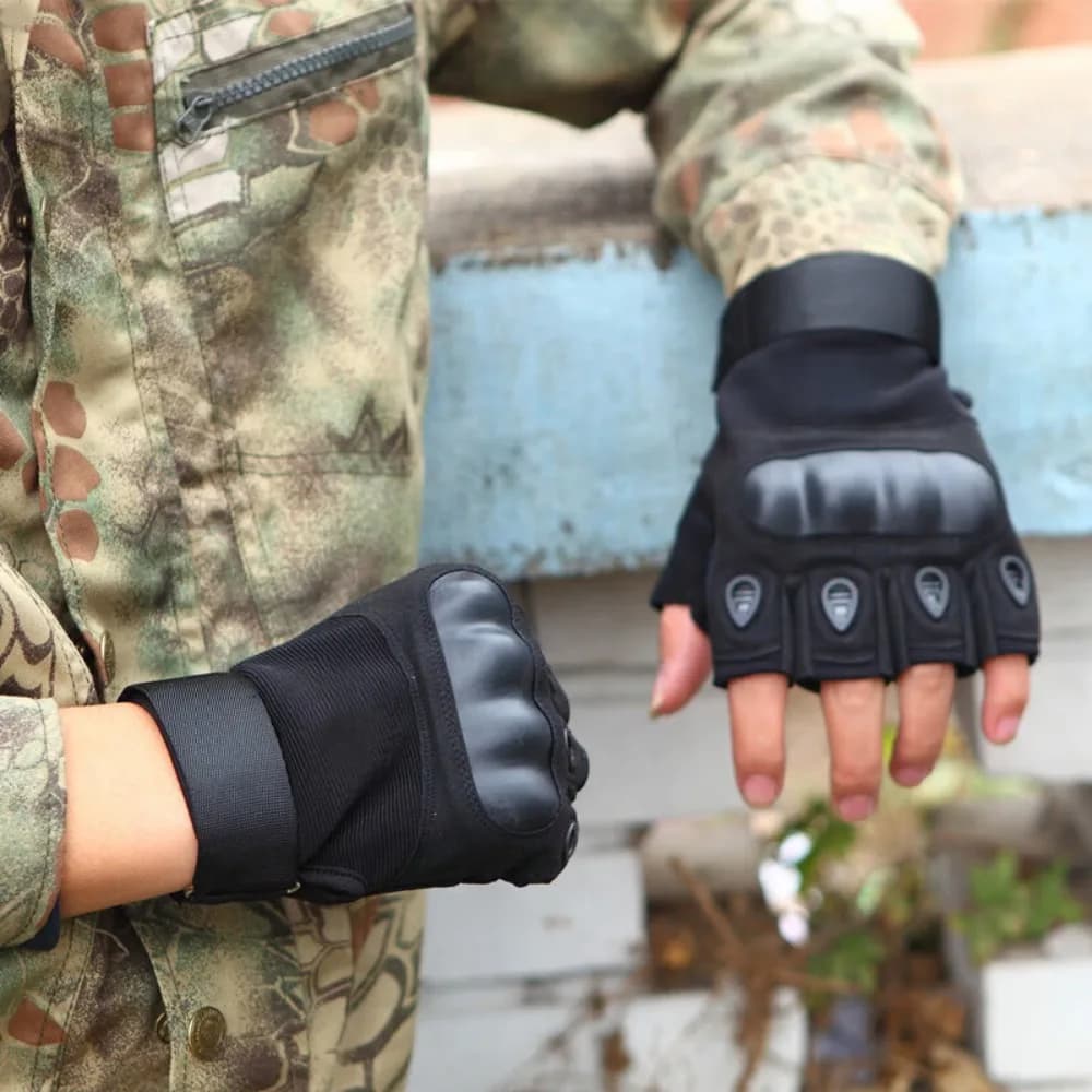 Tactical Half Finger Gloves for Men & Women, Microfiber Unisex Outdoor Sports Anti-Slip, Gym Cycling Workout Gloves