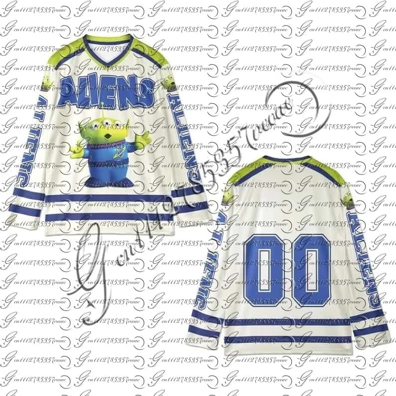 2026 New Toy Story Aliens Long-Sleeve T-Shirt with Cartoon Print, Suitable for Children, Adults, Men, and Women FamilyMatching