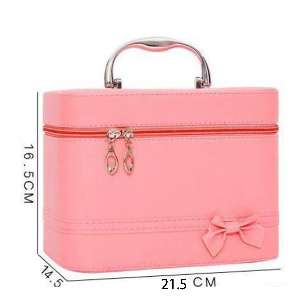 Hot kf-Professional Cosmetic Bag Portable Large Capacity Manicure Beauty Storage Box Cosmetic Case Waterproof Medium