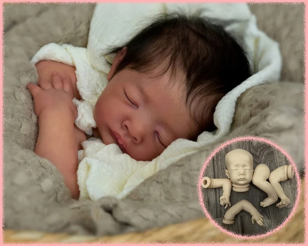 Mika Reborn Doll Kit New arrival 20 inches unfinished unpainted doll parts made by you in white with body made of collection doll fabric