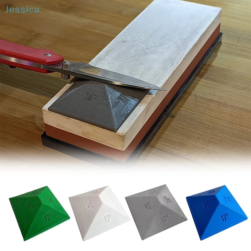 ♥ Pietra per affilare gli coltelli Aiuto per affilare il binario di guida dell'angolo di molatura ad angolo multiplo Gadget da cucina antiscivolo