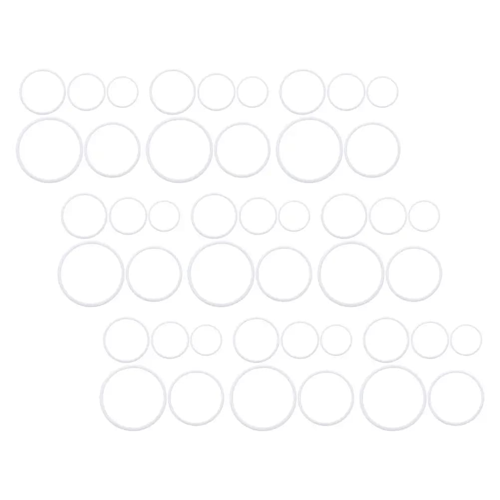 60Pcs White Plastic Dream Catcher Rings Round Craft Hoops for DIY Dreamcatcher Making Macrame Floral Wreath Hanging Decor Craft