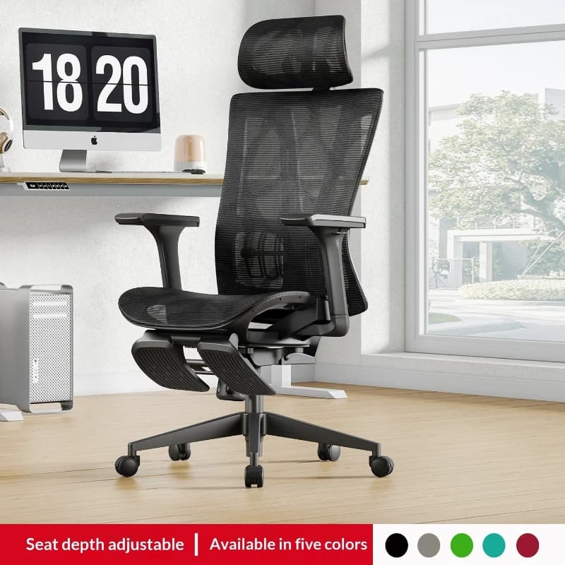 Sedia da Ufficio Reclinabile, Poltrona Ergonomica per Computer e Gaming, Sedia da Scrivania per PC, Sedia da Gamer, Sedia Relax per Vanity
