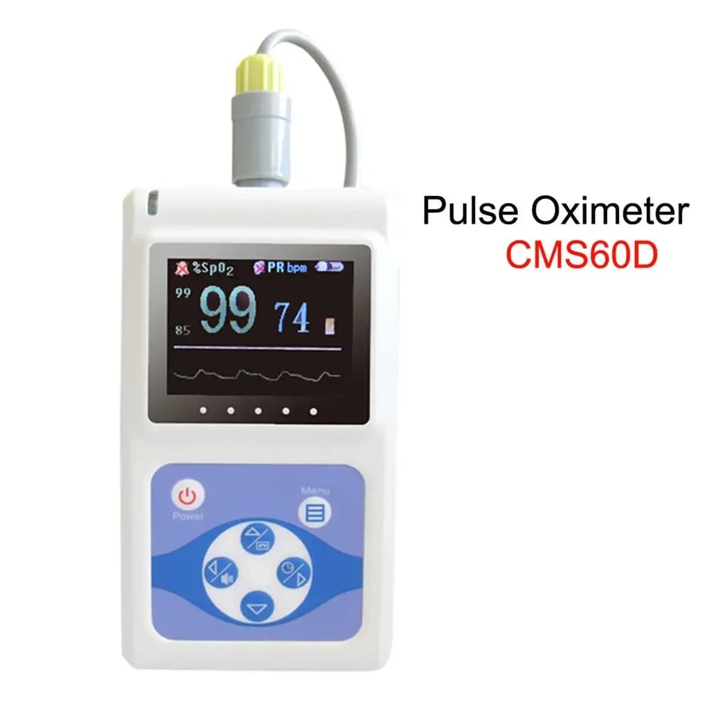 CMS60D Handheld Pulse Oximeter with Fingertip SPO2 Probe Sensor for Adult Child Neonatal Portable Spo2 Monitor Software