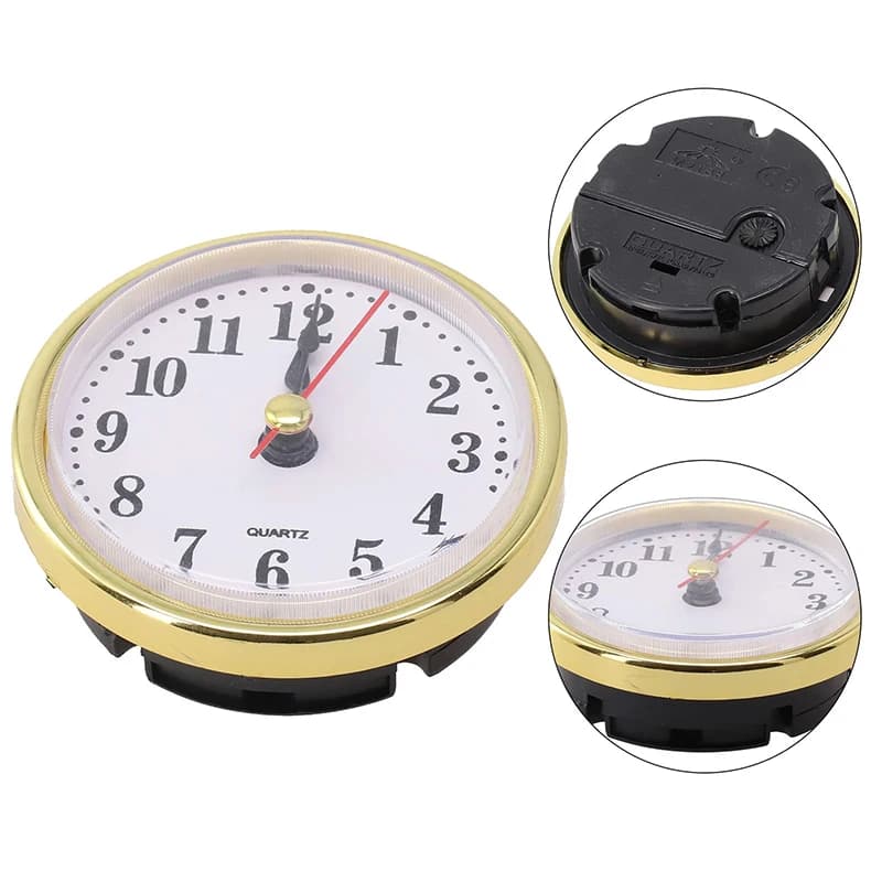 * Hot Sale Classic Clock Craft Quartz Movement Dia.65mm Round Clocks Insert Roman Number Little Clock Arabic Numbers Wall Decor