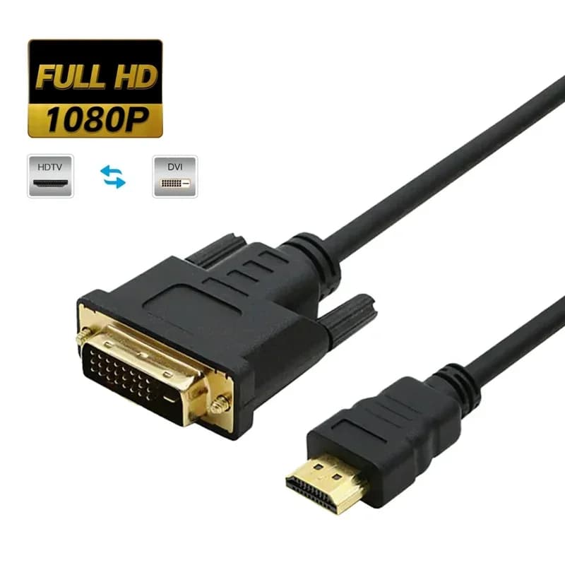 DVI cable to HDTV HD to DVI 24 + 1 male to male HDTV cable digital video cable adapter for laptop projector extension