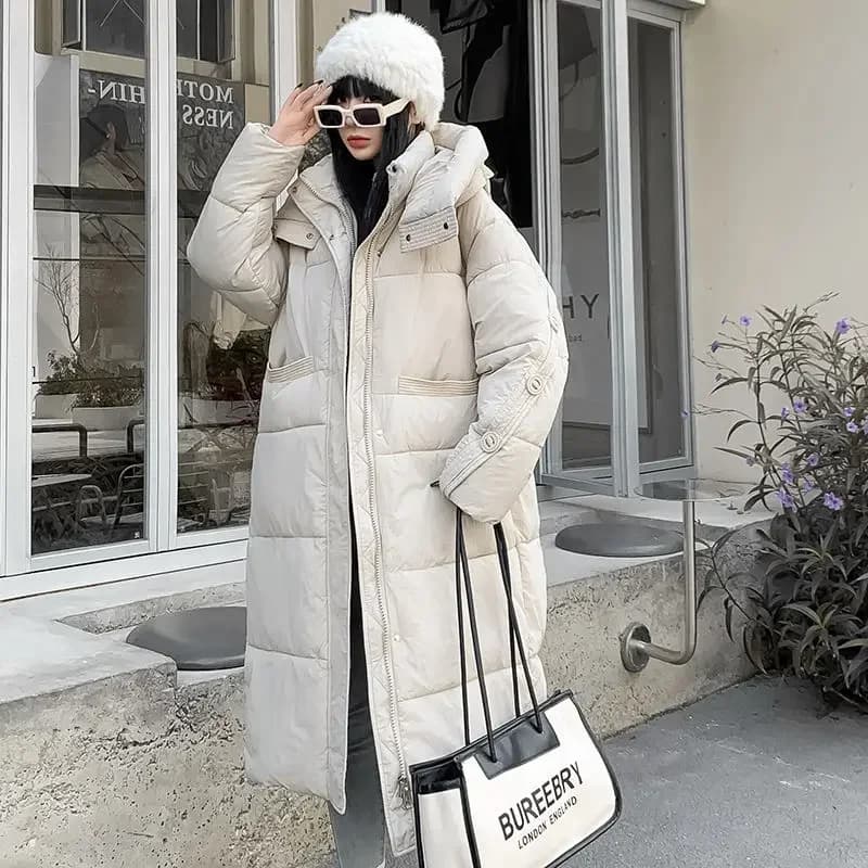 Giacca invernale in piumino di cotone da donna nuova Felpa con cappuccio da pendolare Giacca in cotone alla moda calda