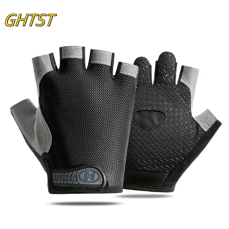 Guanti da palestra traspiranti Ciclismo Mezze dita Manubri Bodybuilding Sport Antiscivolo Ciclismo Accessori per biciclette Uomo Donna