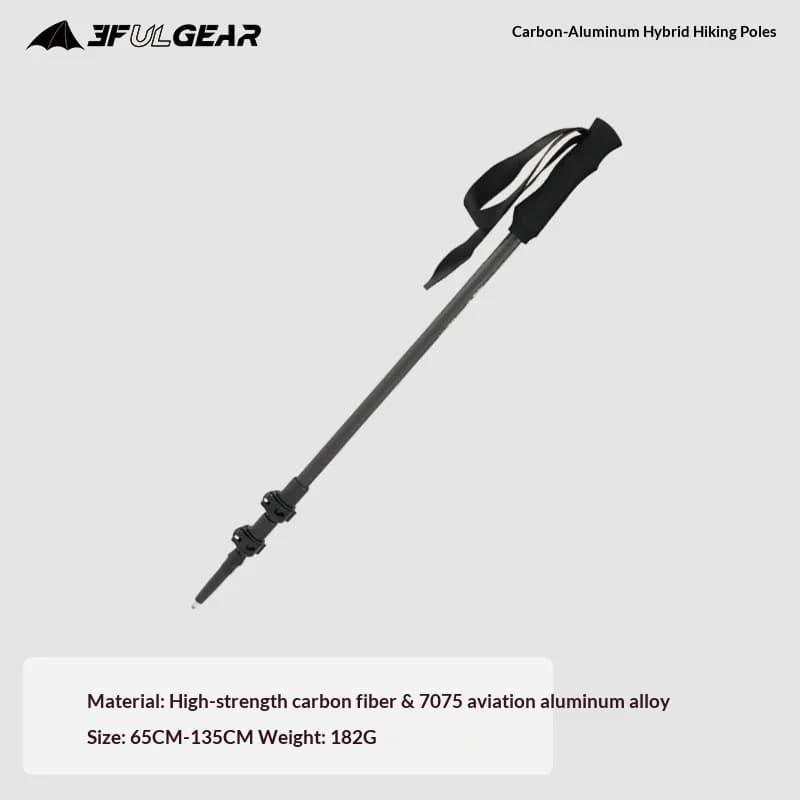 3F UL GEAR folding ultralight trekking poles, suitable for outdoor camping, mountaineering, backpack and travel