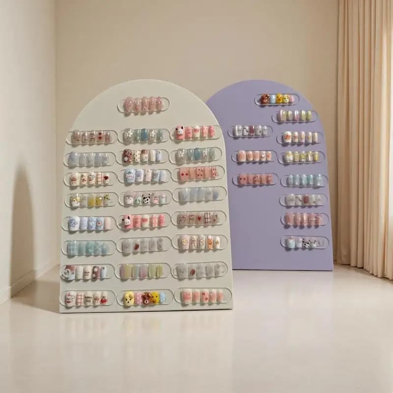 Nuova scheda colori per unghie in acrilico premium, magnete per punte per unghie, tabellone per confronto, carta colorata con adesivi numeri per salone di bellezza