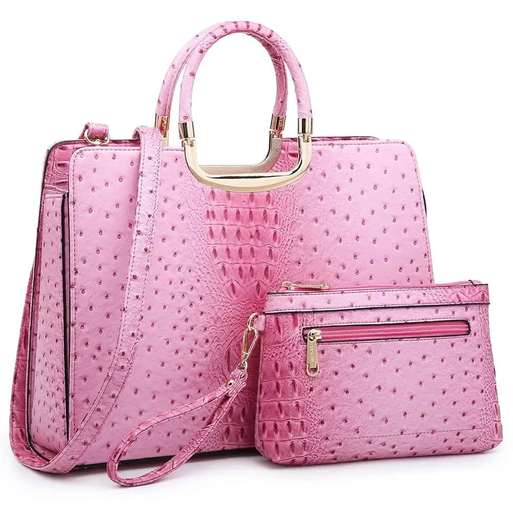 Borsa da Donna con Manico Superiore, Borsa a Spalla, Borsa a Mano, Borsa da Lavoro con Portafoglio Abbinato