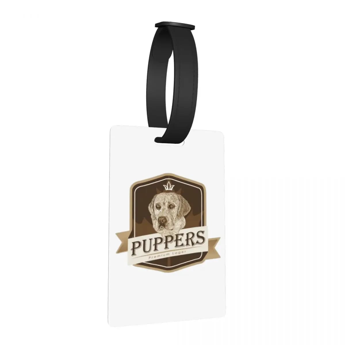 Puppers, etichette per bagagli ufficiali con la birra preferita di Wayne, accessori per valigie, etichette per bagagli da viaggio, porta etichette per bagagli, porta nome e identificativo