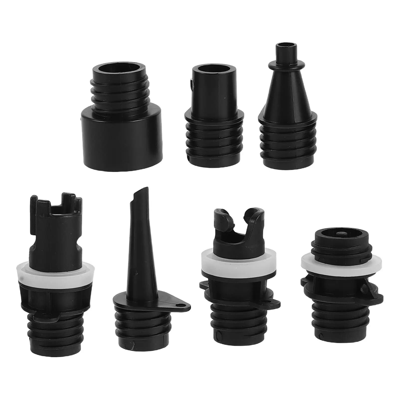 Kayak Air Valve Adapter Kit 7 Piece Quick Inflation Pump Connector for Inflatable Boat Paddle Board