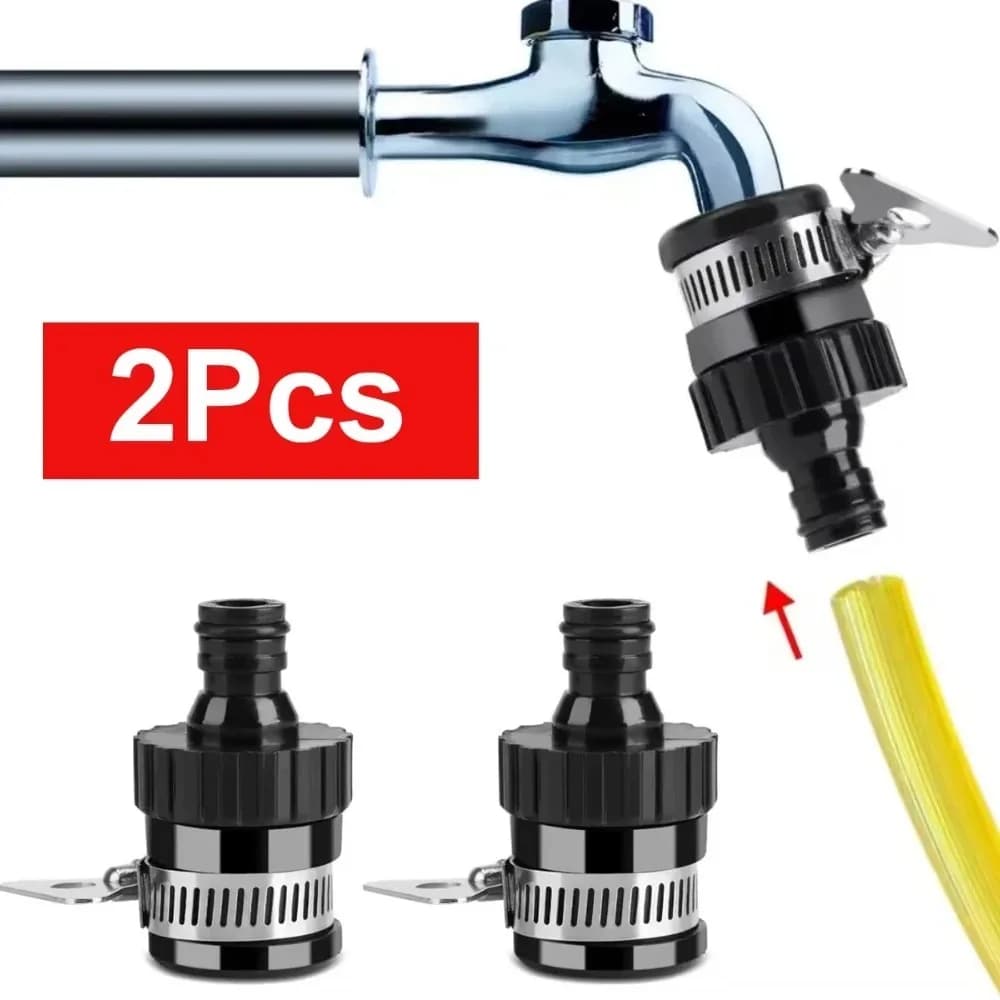 HOT !!!2pcs Universal Durable Plastic Water Faucet Adapter Quick Connect Hose Fitting for Car Wash Garden Irrigation