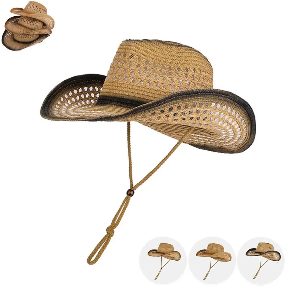 Bohemian Sunscreen Straw Hat Hollow Out Wide Brim Beach Hats Fisherman's Hats Summer
