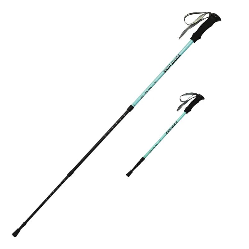 Internal Lock Telescopic Trekking Pole Aluminum 3-Section Hiking Staff, Portable Strong Load Sturdy Durable for Climbing Outdoor