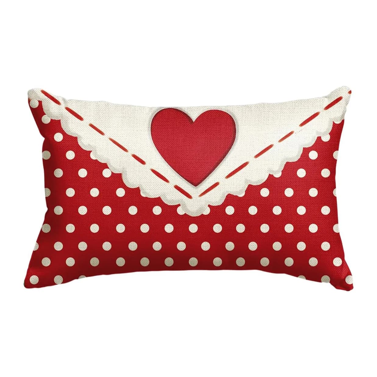 40x60cm Polka Dot Heart Pillowcase Valentine Home Decor Sofa Cushion Cover Polyester Soft Comfortable Skin Friendly Double Sided