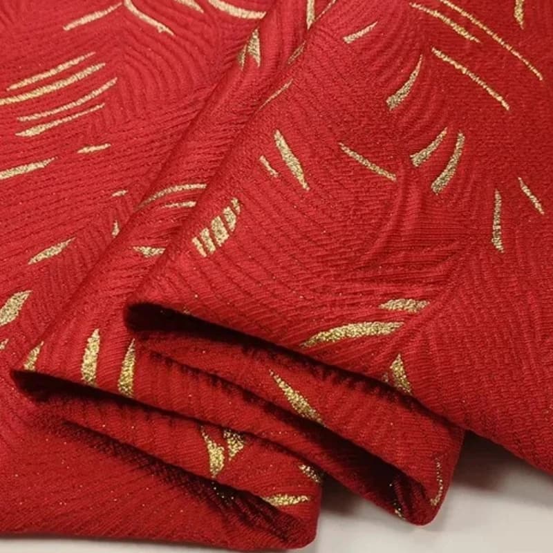 Jacquard Fabric Dark Pattern Gold Cloth Banquet Dress Autumn and Winter Clothing Material Brand Fashion Design Fabrics by Meter