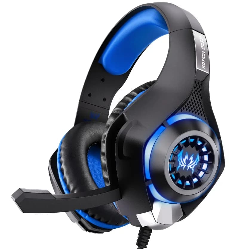 Wired Over-Ear Stereo Surround Gaming Headset Noise Cancelling Adjustable Mic Cool Universal For PS5 Xbox PC Laptop Mobile