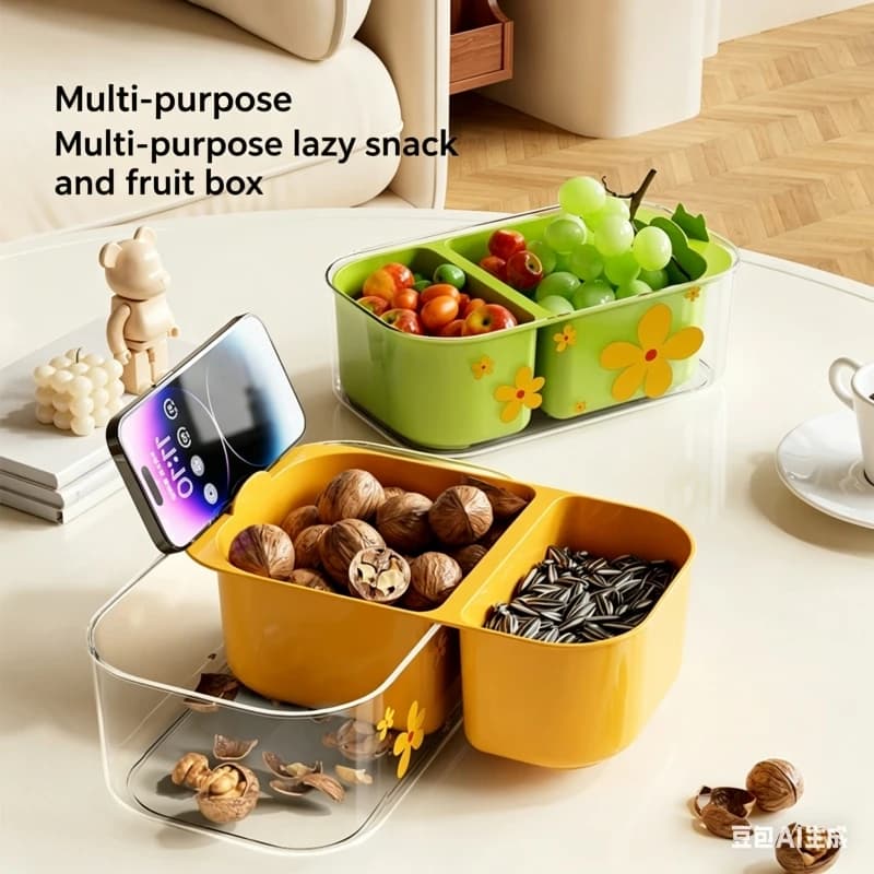 Nuovo Portafrutta Multistrato a Forma di Melone, Elegante e di Tendenza, per Camera da Letto, Scatola Contenitore da Tavolo per Snack, per Appassionati di Serie TV