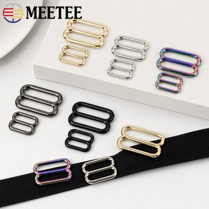 10/20Pcs 20-38mm Tri-Glide Slider Buckle Metal Strap Adjuster Hook for Handbag Shoulder Belt Repair Sewing Accessory Hardware