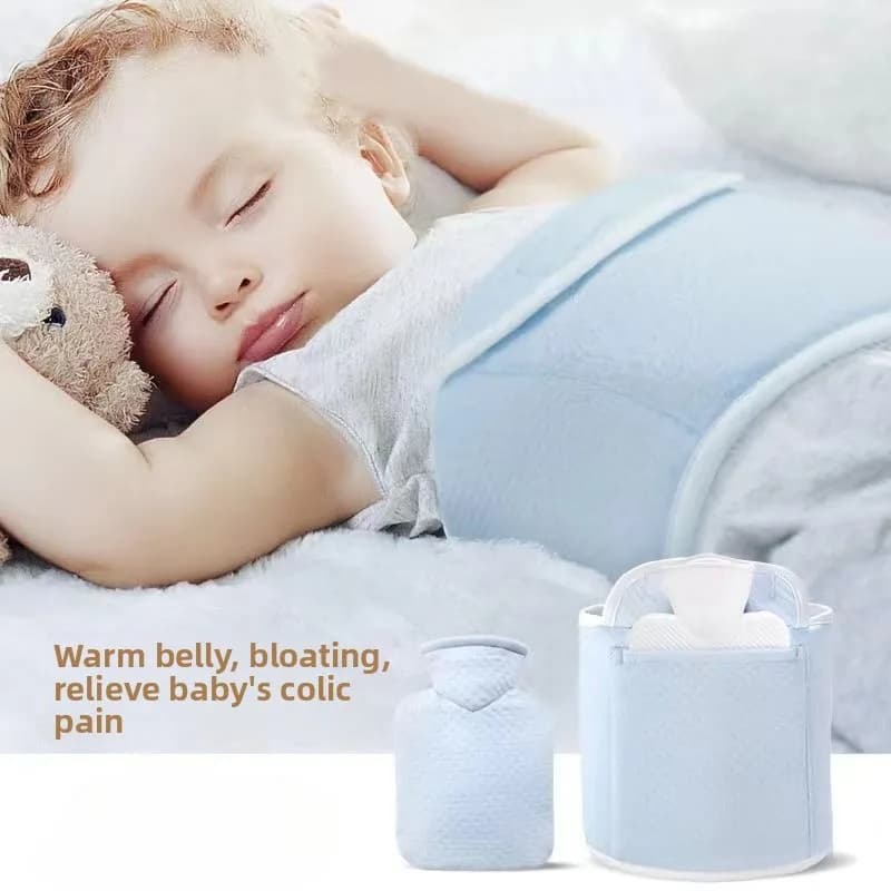 Bottiglia d'acqua calda per neonato - Piccolo mini impacco di calore caldo per la pancia del bambino Flatulenza e sollievo dal colico Wonder - Bottiglia d'acqua calda