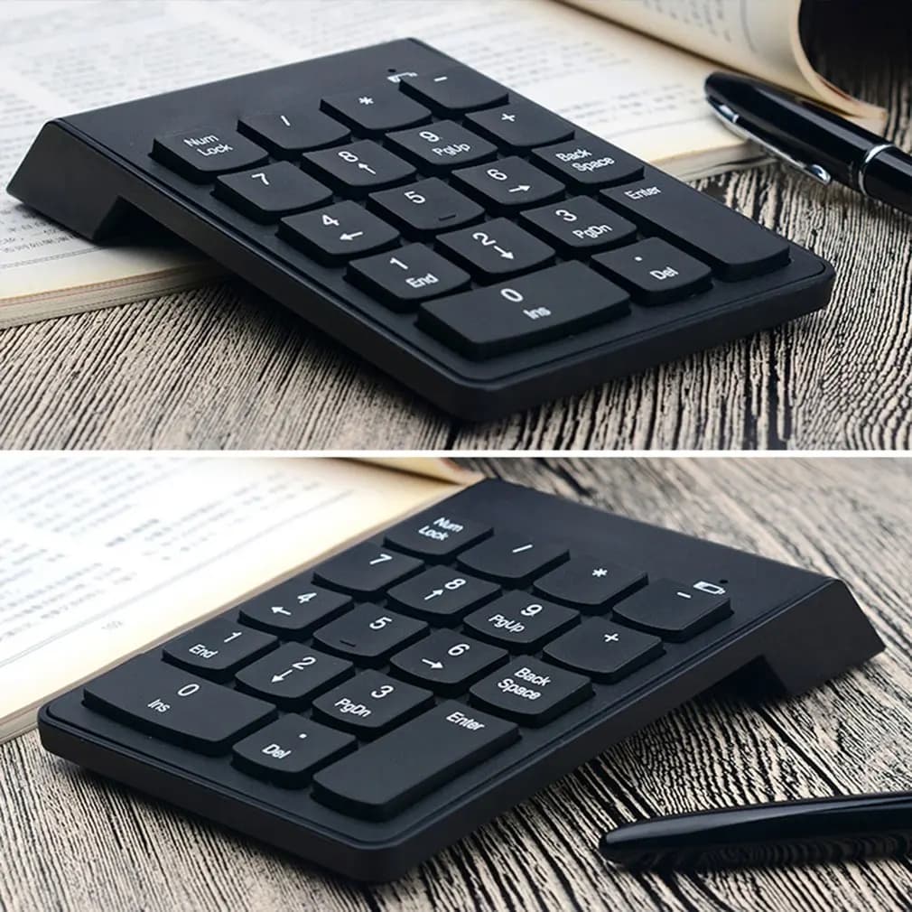 Tastiera wireless 2.4G Mini tastierino numerico digitale per finanza contabile Mini tastierino numerico intelligente a 18 tasti per notebook portatile