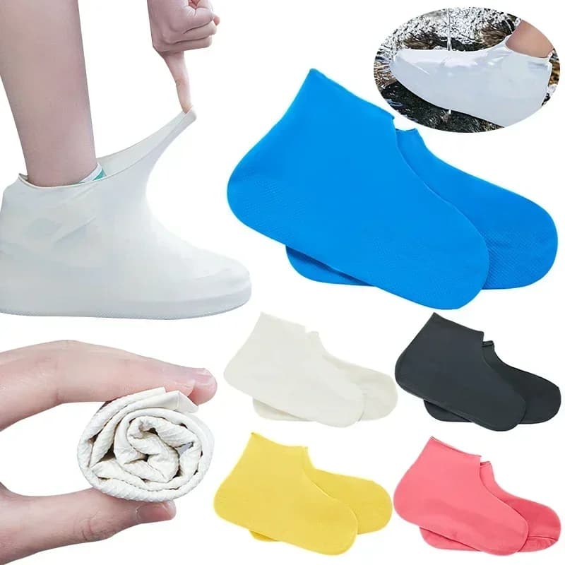 Stivali da pioggia antiscivolo riutilizzabili Copriscarpe impermeabili Copristivali da pioggia in gomma per uso esterno Articoli per la casa Casa