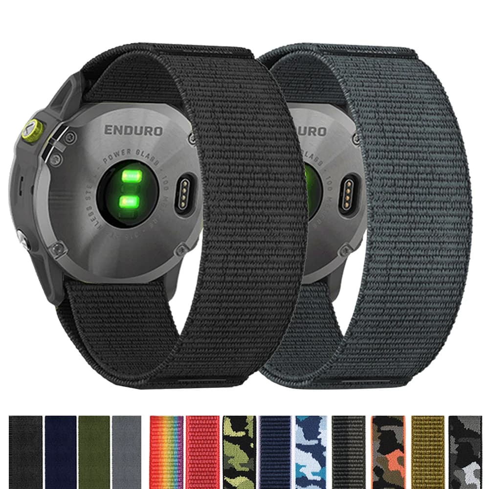 Cinturino per Orologio con Chiusura a Strappo da 26mm 22mm per Garmin Fenix 8 Pro/Fenix 7X 6X 6, Bracciale Enduro 3/Instinct 3 2X 970 965 QuickFit