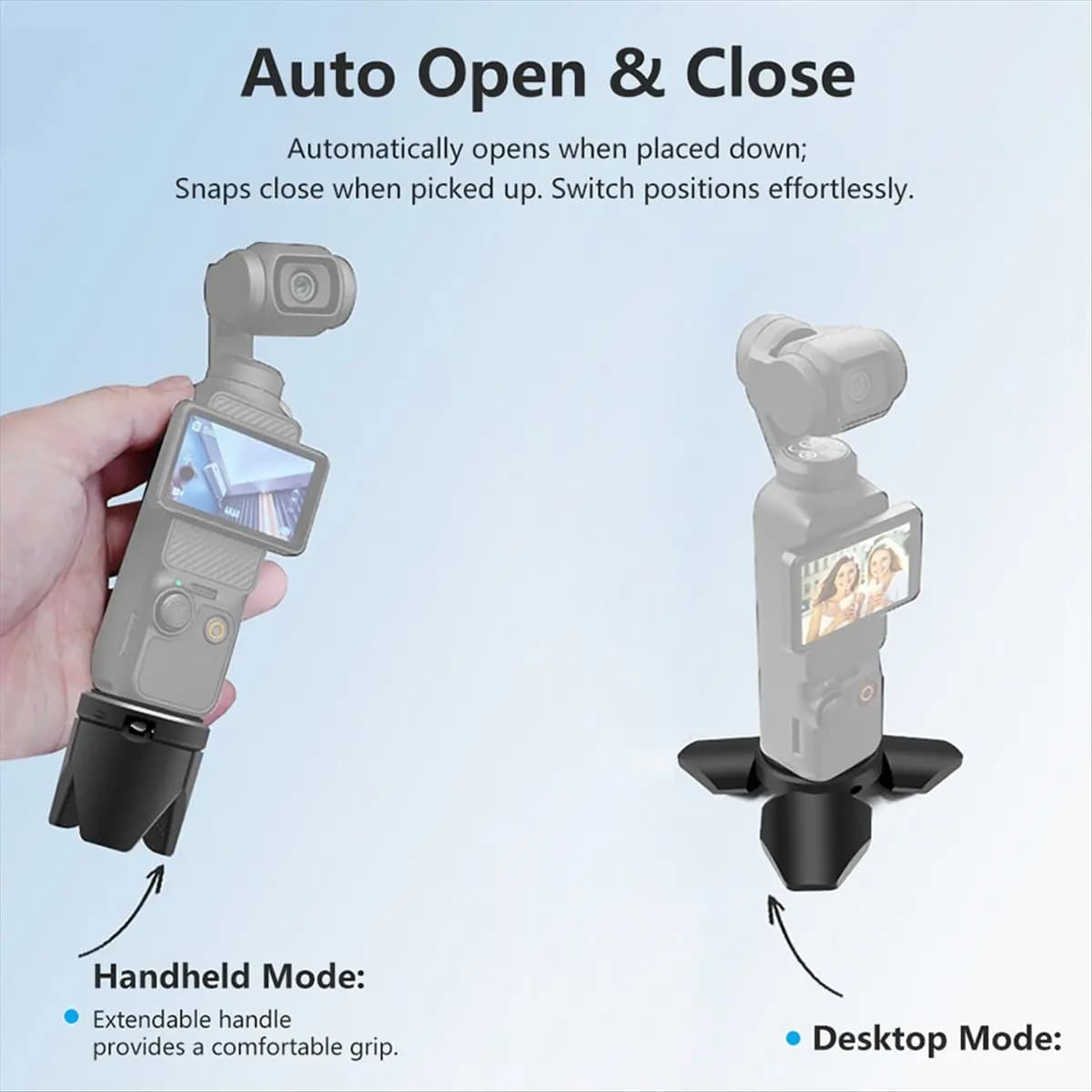 2025 New mini action camera tripod for 3 2 support 1/4 screw joint cardanic bracket support tripod portable