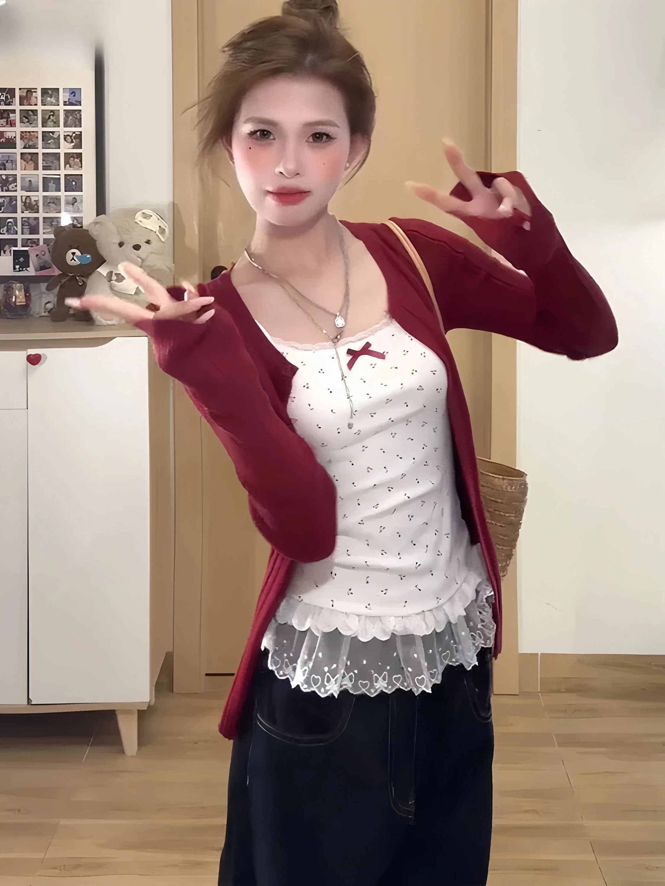 Top Estivo da Donna con Scollo all'Americana e Dettaglio Nodo, in Cotone 95%, Taglie Forti, per Interni ed Esterni, Sexy, con Bordo in Pizzo