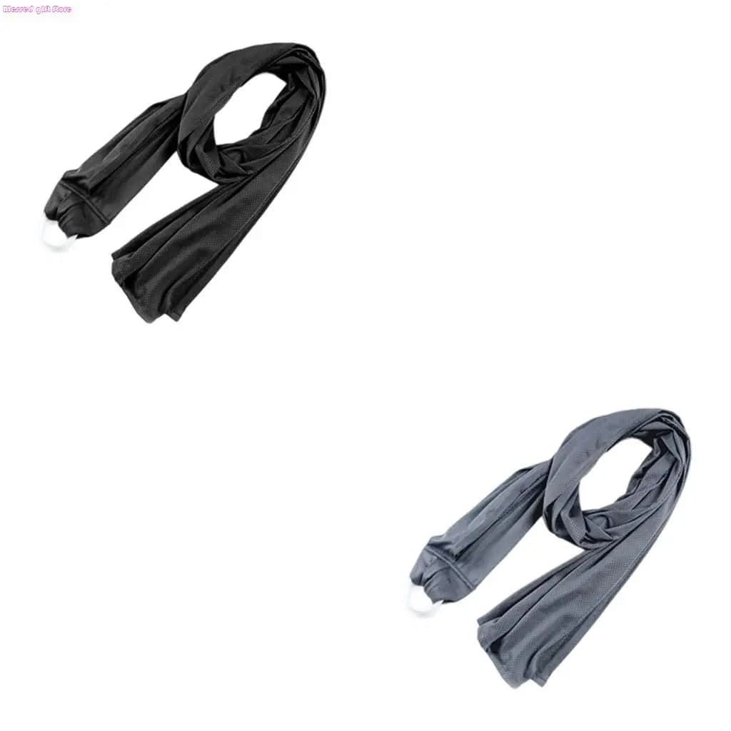 D0JC Double Rings Secured Baby Wrap Breathable Fabric Easy To Use For Travel And Shopping